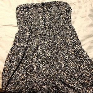 Leopard Print Strapless Dress